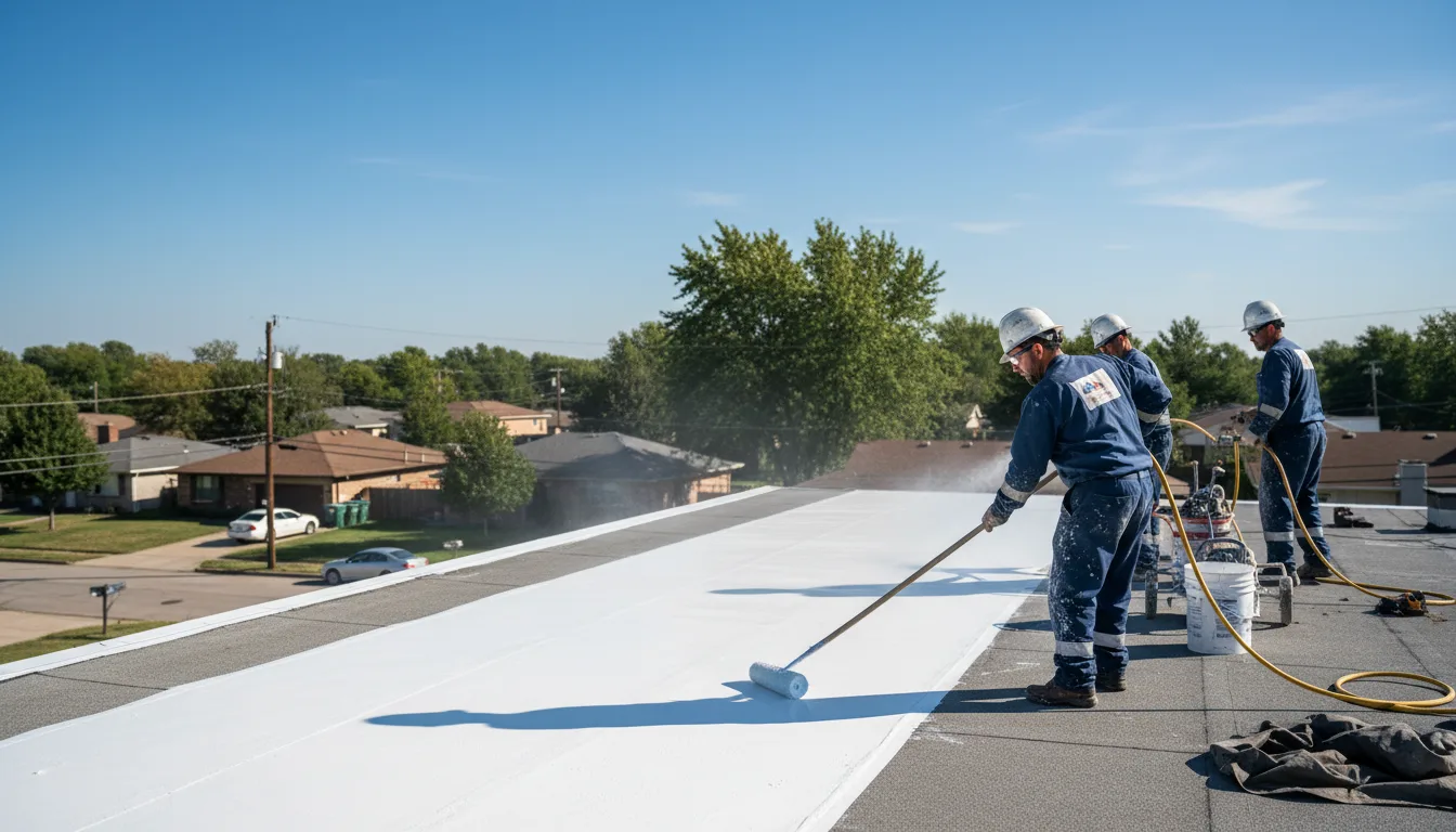 Commercial roof coating in Carlock, IL near me